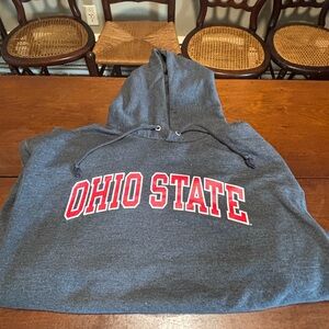 Champion Authentic Athletic Wear Gray Ohio State Hoodie Size Large